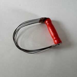 Vintage Androck Pastry Blender Orange Wood Handle Wire Dough Cutter Made in USA